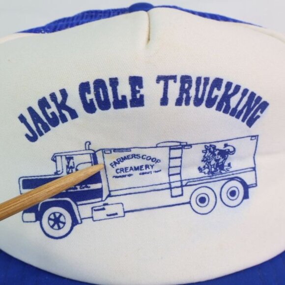 Vintage Jack Cole Trucking Hat Mens Mesh Trucker Adjustable Snapback M/L - Picture 10 of 11